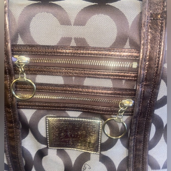 Coach Poppy Op Art Gold and Brown #13826 - Picture 15 of 16